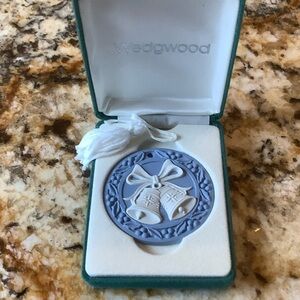 Wedgwood Blue and White WEDDING Bell Ornament